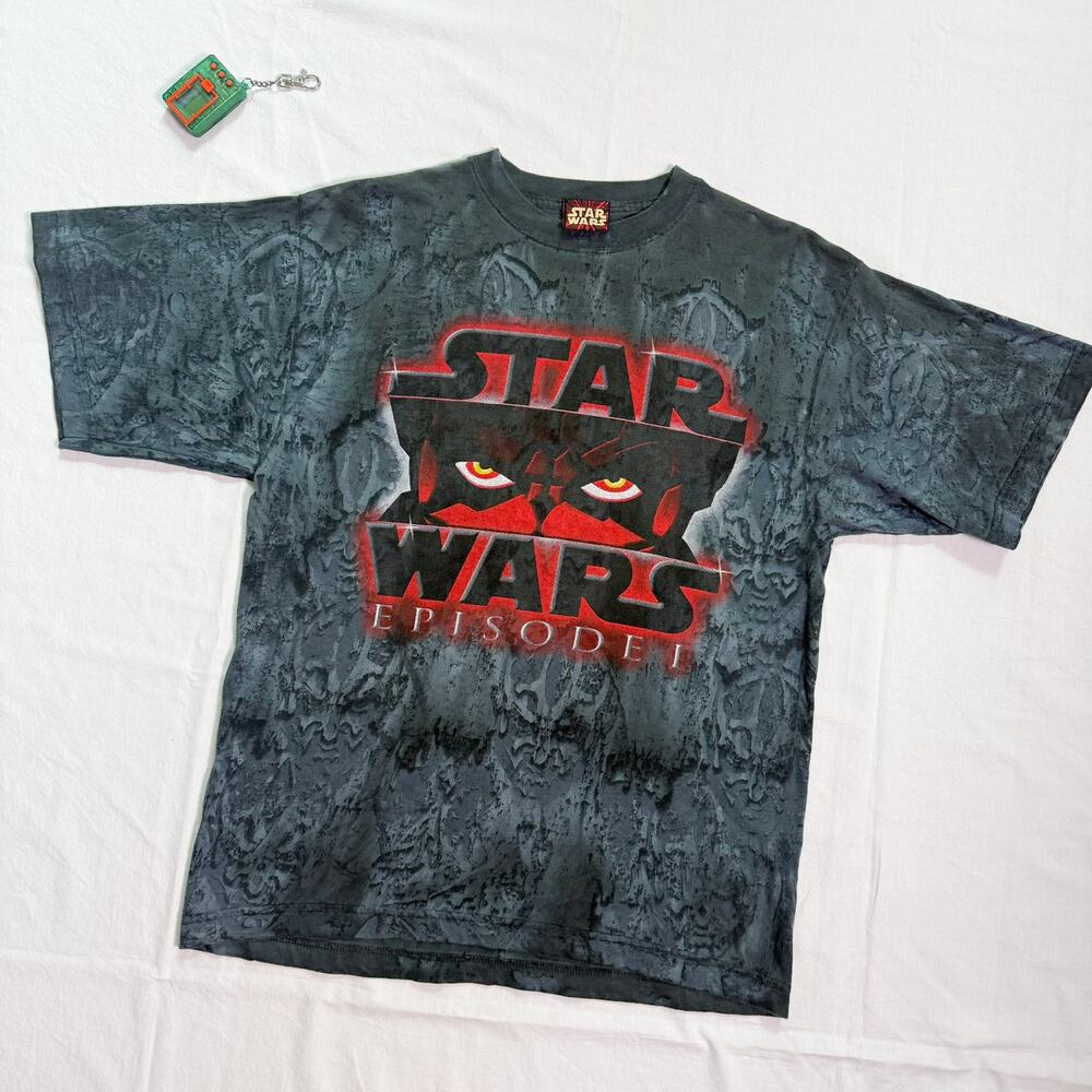 Vintage Star Wars Episode I Darth Maul All Over T-Shirt - M